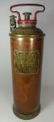 Early 20th Century AJAX copper and brass Fire Extinguisher by John Morris & Sons Ltd,