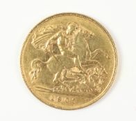 1908 gold half sovereign Condition Report <a href='//www.davidduggleby.