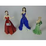 Two Royal Doulton figurines 'Susan' and 'My Love' and a Royal Worcester figurine 'Lara' (3)