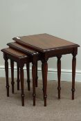 Mahogany nest of three tables, W54cm Condition Report <a href='//www.