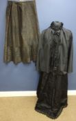 Clothing & Accessories - Victorian lace and beaded cape and two Victorian skirts (3)
