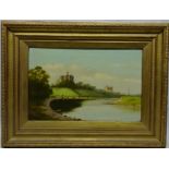 Bend in the River, oil on board signed and dated J Sharkey 1900,