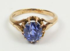 Tanzanite set rose ring stamped 18ct Condition Report <a href='//www.