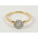 Diamond cluster ring the shank tested to 18ct Condition Report <a href='//www.