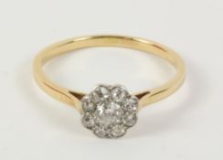 Diamond cluster ring the shank tested to 18ct Condition Report <a href='//www.