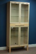 Ikea Bjursta display cabinet with drawer, W81cm, H171cm,