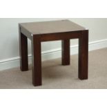 Hardwood square coffee table, 60cm x 60cm,