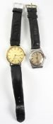 Gents Zenith Quartz wristwatch on leather strap and a Gents Stainless Vertex wristwatch WATCHES -