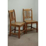 Pair early 19th century satin walnut East Anglian country chairs Condition Report