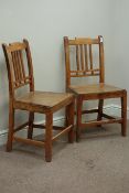 Pair early 19th century satin walnut East Anglian country chairs Condition Report