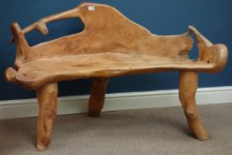 Rustic hardwood bench, W130cm Condition Report <a href='//www.davidduggleby.