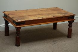 Mexican pine rectangular coffee table, 111cm x 60cm,