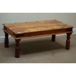 Mexican pine rectangular coffee table, 111cm x 60cm,