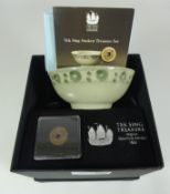 A Tek Sing Treasure cargo bowl and 'cash' coin,