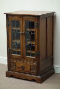 Old Charm side cabinet, lead glazed doors and drawer, W59cm, H98cm,