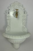 Cast metal wall fountain, H60cm Condition Report <a href='//www.davidduggleby.