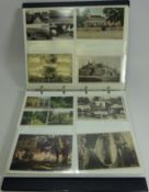 Postcards - Collection of Great Ayton & Stokesley area postcards in Album approx 215