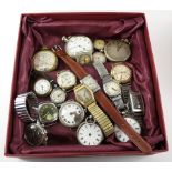 Collection of early 20th century pocket and wristwatches WATCHES - as we are not a retailer,
