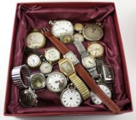 Collection of early 20th century pocket and wristwatches WATCHES - as we are not a retailer,