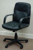 Upholstered adjustable swivel office chair
