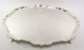 Oval silver salver by C J Vander Ltd London 1967 approx 39oz diameter 40cm Condition