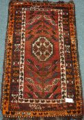 Old Persian Shiraz rug, tree of life motif,