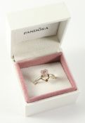 Pandora double heart ring stamped 925 ALE Condition Report <a href='//www.