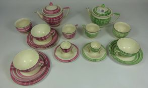 Two sets of Crown Devon Art Deco teaware Condition Report <a href='//www.