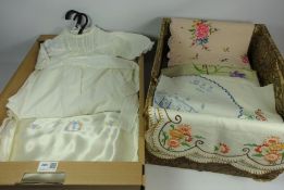 Clothing & Accessories - Three babies night dresses, pram blankets,