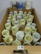 Collection of Victorian Souvenir and whistle mugs in one box,