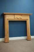 Waxed pine fire surround, W139cm, H122cm Condition Report <a href='//www.