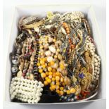 Bead necklaces and costume jewellery in one box Condition Report <a href='//www.