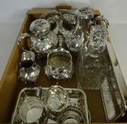 Edwardian silver plated four piece tea set,