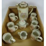 Denby 'Gypsy' pattern stoneware coffee service for six Condition Report <a