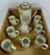 Denby 'Gypsy' pattern stoneware coffee service for six Condition Report <a