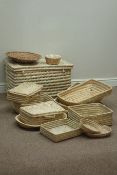 Rattan basket with hinged lid and various other rattan baskets Condition Report