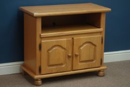 Light oak television stand with cupboard, W83cm, H72cm,