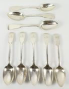 Eight various hallmarked silver teaspoons approx 5oz Condition Report <a