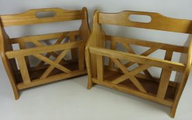 Pair of wooden magazine racks Condition Report <a href='//www.davidduggleby.