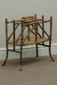 Victorian bamboo and cane magazine rack, W42cm Condition Report <a href='//www.