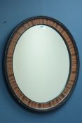 Early 20th century oval inlaid mahogany mirror and another oval mirror Condition Report