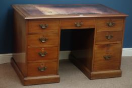 Mid 20th century mahogany twin pedestal desk,