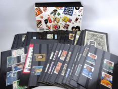 Collection of over 200 sets of Mint GB pre & decimal stamps in clear stock cards,