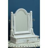 White painted free-standing dressing table mirror Condition Report <a