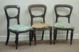 Set three Victorian mahogany balloon back chairs Condition Report <a