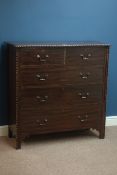 Georgian style early 20th century mahogany chest fitted with two short and three long drawers,
