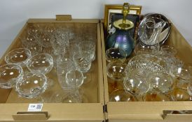 Set of four Edinburgh crystal champagne glasses, Royal Doulton drinking glasses,