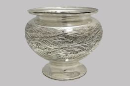 Maruyoshi Japanese Meiji period silver jardiniere,