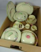 Royal Doulton 'Nerissa' pattern dinnerware and Crown Ducal 'Wenlock' dinnerware in one box