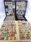 Three stock books of mint & used stamps Borneo to Zanzibar including mini sheets etc